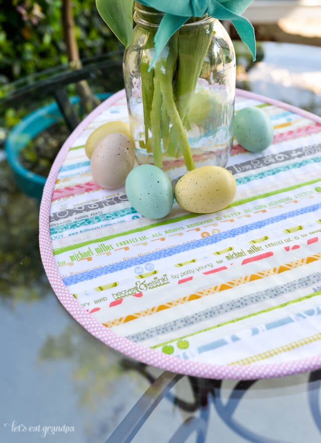 Easter Selvage Table Topper by Let's Eat Grandpa