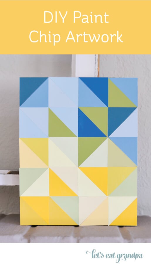 Make this easy artwork using a few simple supplies and a handful of paint chips!