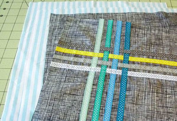 Ribbon Tote on sewing mat