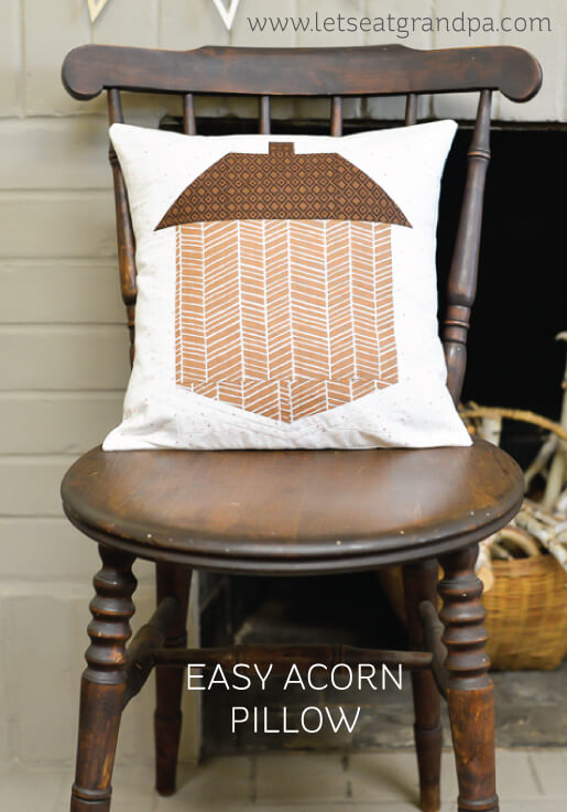 Easy Acorn Quilt Block from @letseatgrandpa