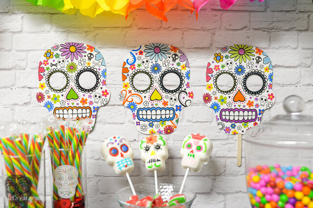 Dia de los Muertos skulls with candy bar
